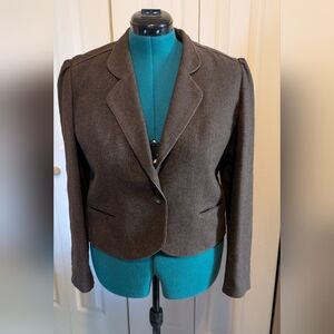 Women's Brown Wool Vintage Blazer